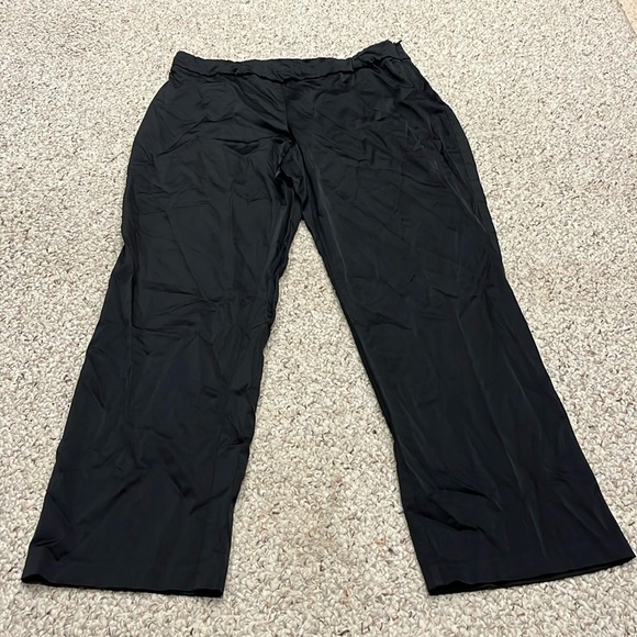 Eileen Fisher Black Side Zip Pants Sz Large Career Work Office Lagenlook - Picture 1 of 10